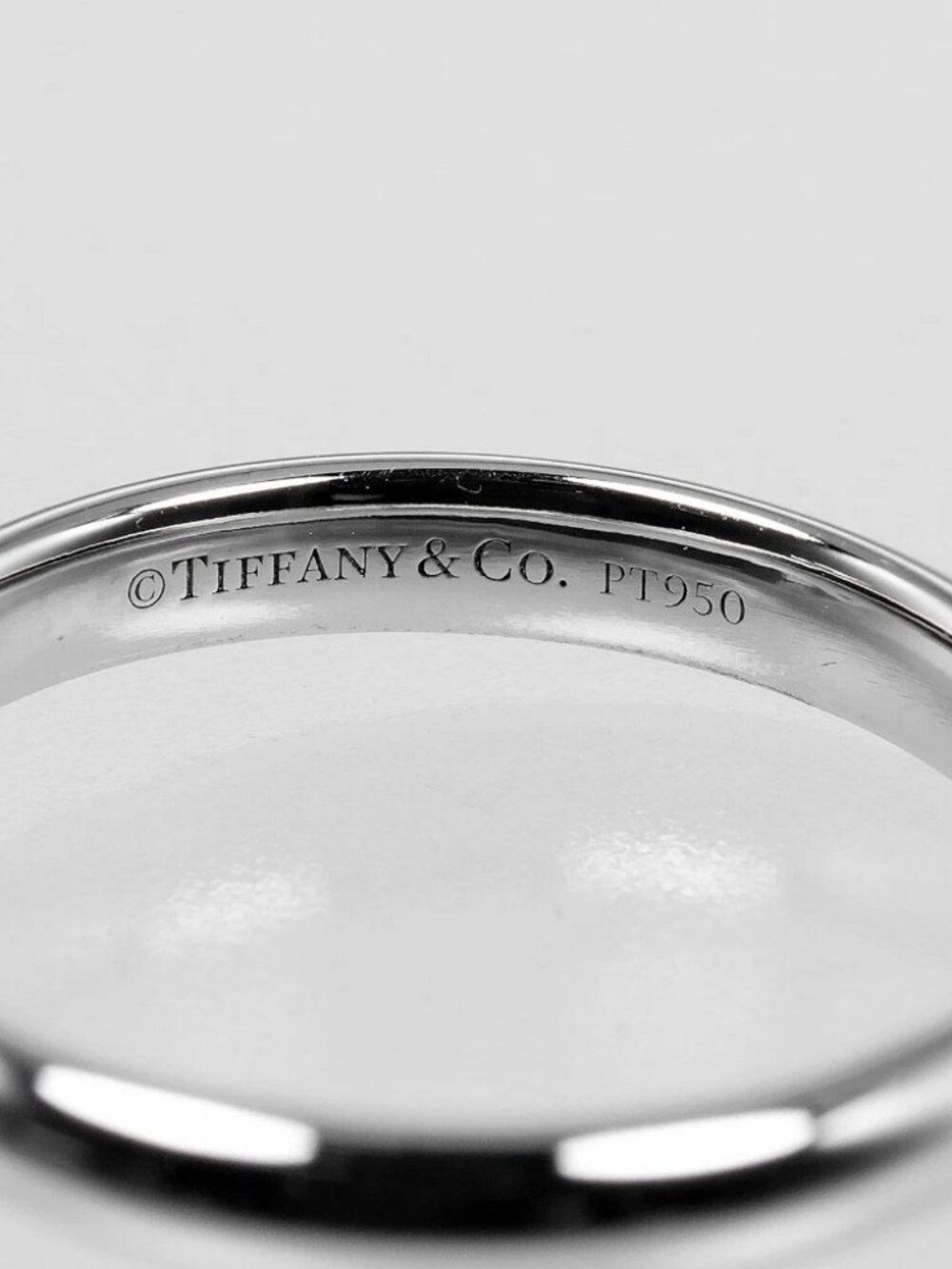 TIFFANY&Co. Aria Ring Pt950Platinum/diamond #4.5(US Size) 3.7g Women - Picture 3 of 9
